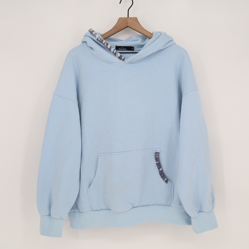 Trendy Queen Hoodie Women's L Light Blue See The Good Graphic Good